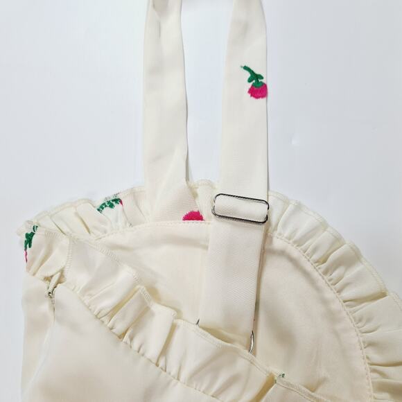 MAJORELLE Eden Mini Dress in Ivory & Pink Medium - Picture 12 of 13